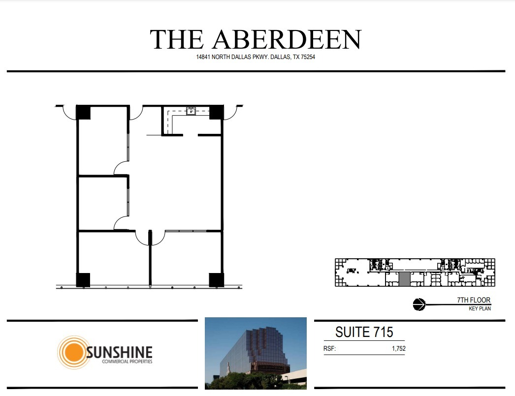 14841 N Dallas Pky, Addison, TX à louer Plan d’étage– Image 1 sur 1