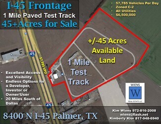 Plus de détails pour 8400 I-45, Palmer, TX - Terrain à vendre