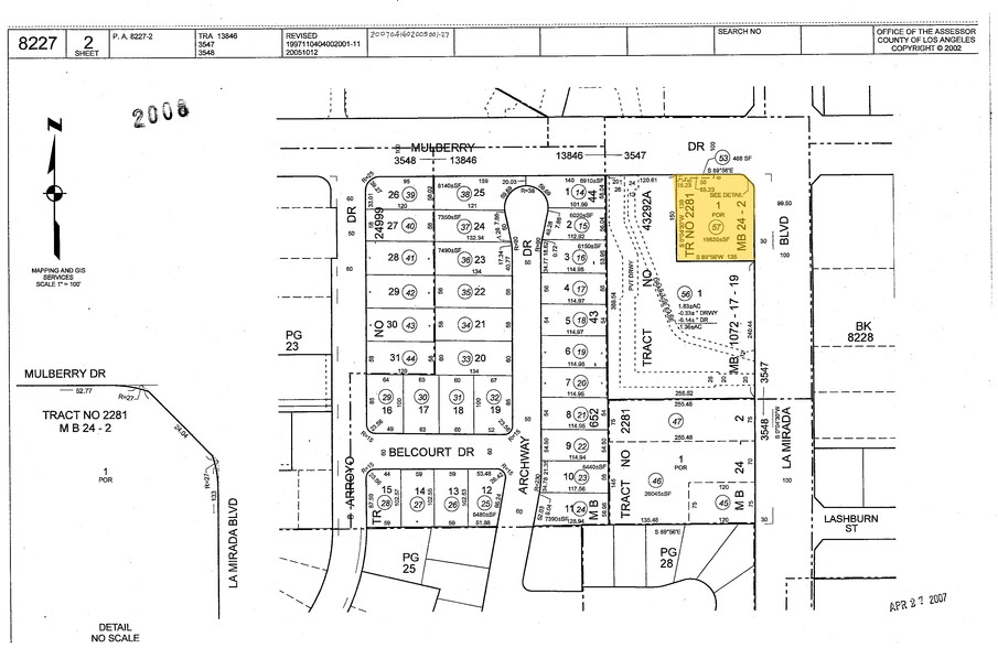 14968 Mulberry Dr, Whittier, CA à vendre - Plan cadastral – Image 2 sur 2