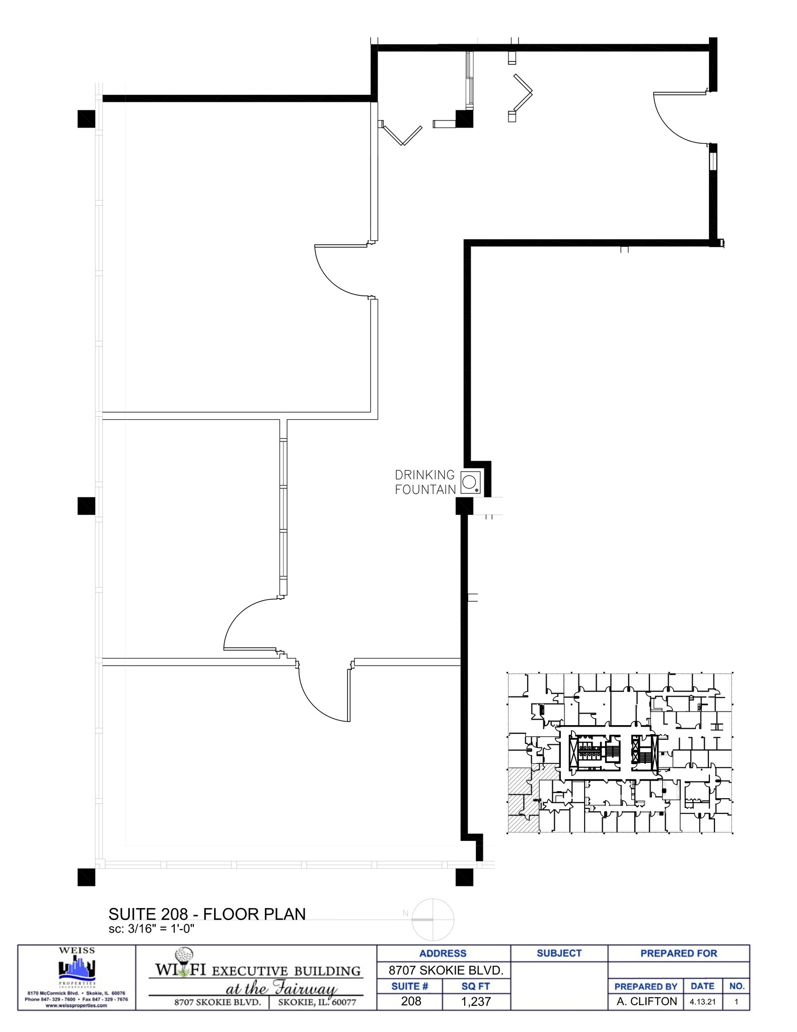 8707 Skokie Blvd, Skokie, IL à louer Plan de site– Image 1 sur 1