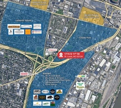 1709 S 11th St, Saint Louis, MO - VUE AÉRIENNE  vue de carte