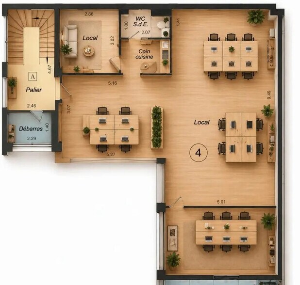 4 Impasse De Mont-Louis, Paris à louer - Plan d’étage – Image 3 sur 3