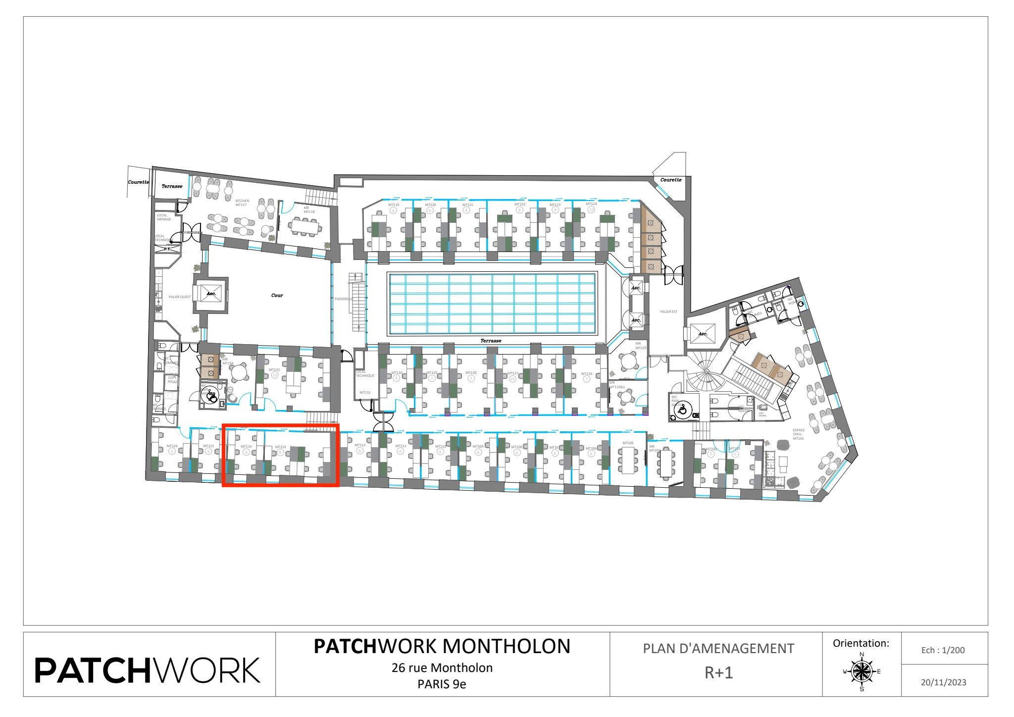 28 Rue De Montholon, Paris à louer Plan d’étage type– Image 1 sur 8