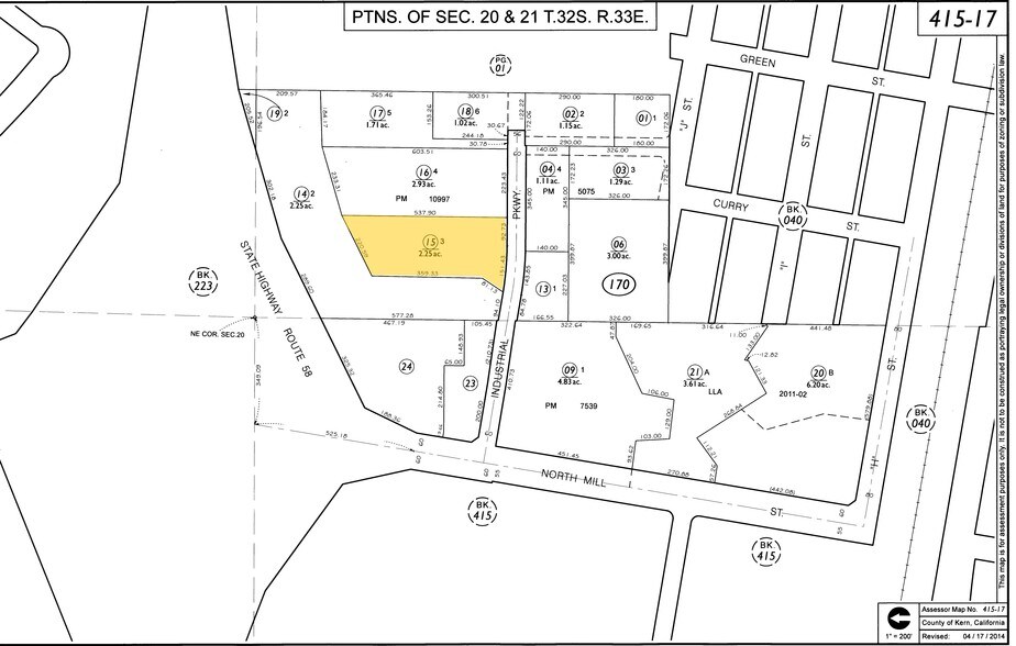325 N Industrial Pky, Tehachapi, CA à vendre - Plan cadastral – Image 3 sur 3