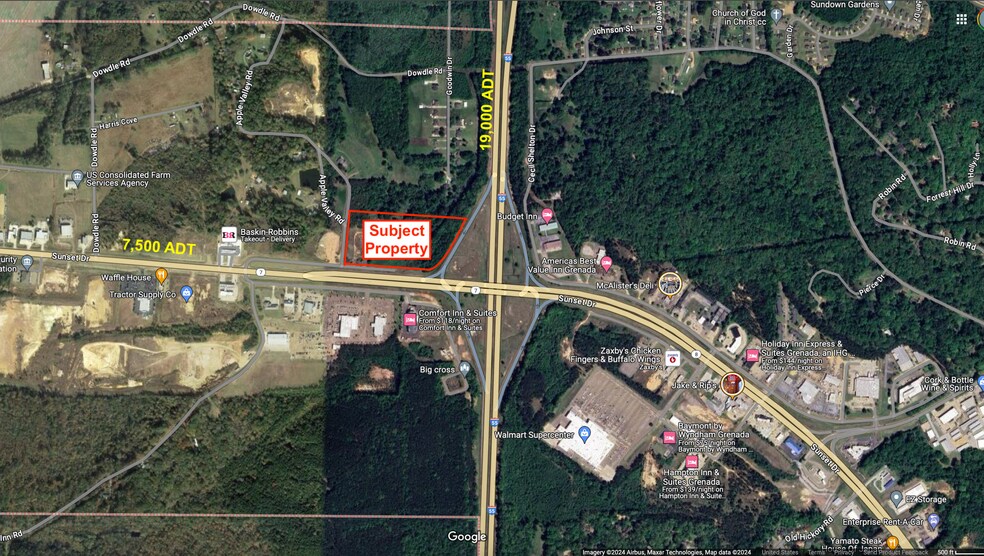 234 NW Frontage Rd, Grenada, MS à vendre - Aérien – Image 2 sur 3