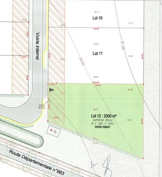 Terrain dans Faverolles à vendre - Plan de site – Image 1 sur 1