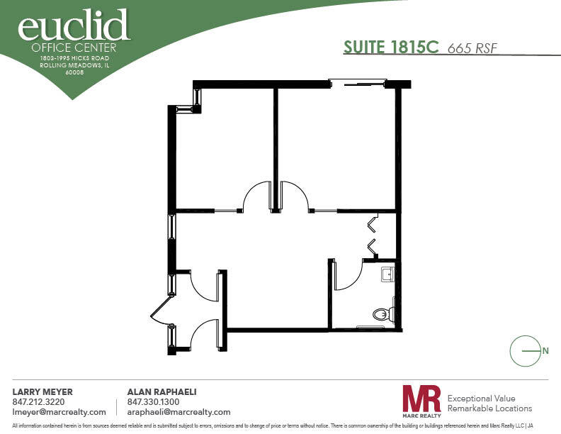 1803 Hicks Rd, Rolling Meadows, IL à louer Plan d’étage– Image 1 sur 1