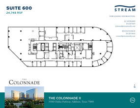 15301 N Dallas Pky, Addison, TX à louer Plan d’étage– Image 2 sur 2