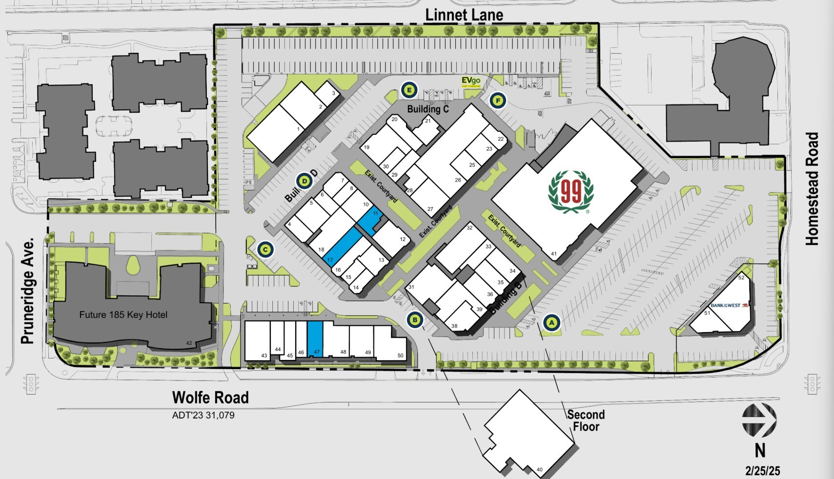 10801-11111 N Wolfe Rd, Cupertino, CA à louer Plan de site– Image 1 sur 1