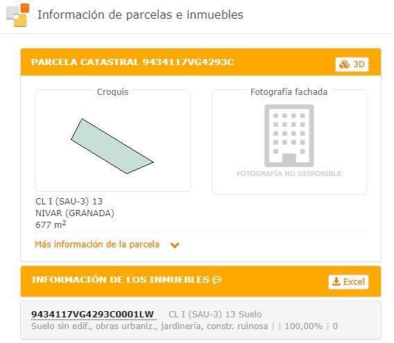 Terrain dans Nívar, Granada à vendre - Plan de site – Image 3 sur 3