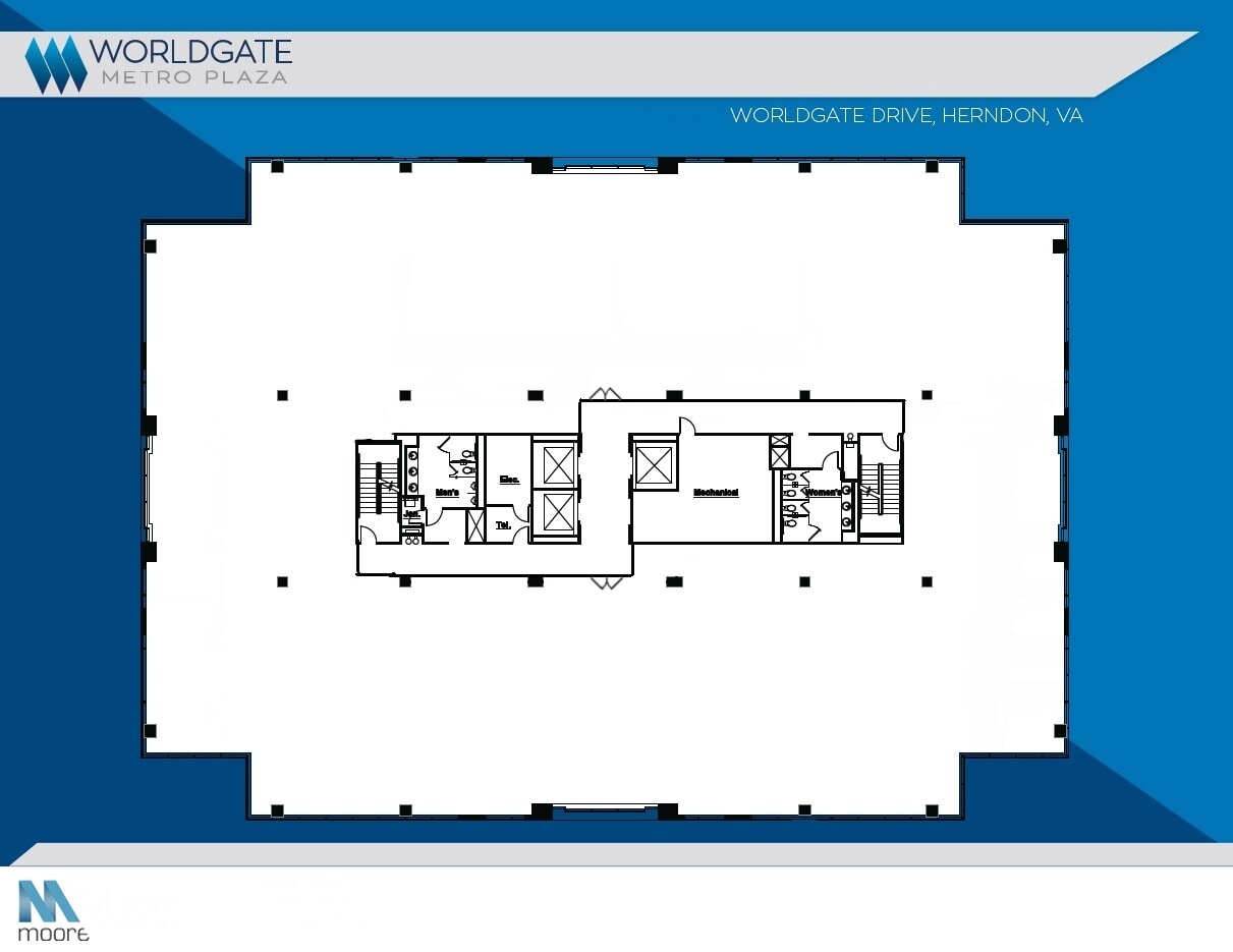 12851 Worldgate Dr, Herndon, VA à louer Plan d’étage type– Image 1 sur 3