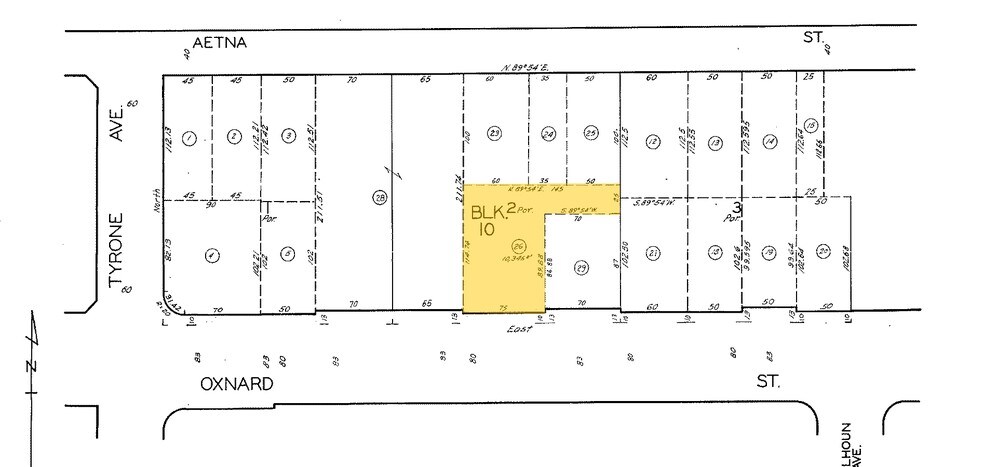 14233 Oxnard St, Van Nuys, CA à vendre - Plan cadastral – Image 3 sur 3