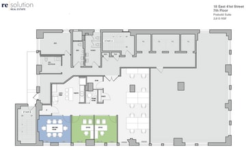 18 E 41st St, New York, NY à louer Plan d’étage– Image 2 sur 2