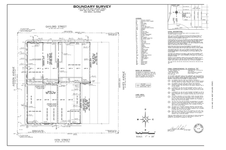 2144-2164 W Gaylord St, Long Beach, CA à vendre - Plan de site – Image 3 sur 3