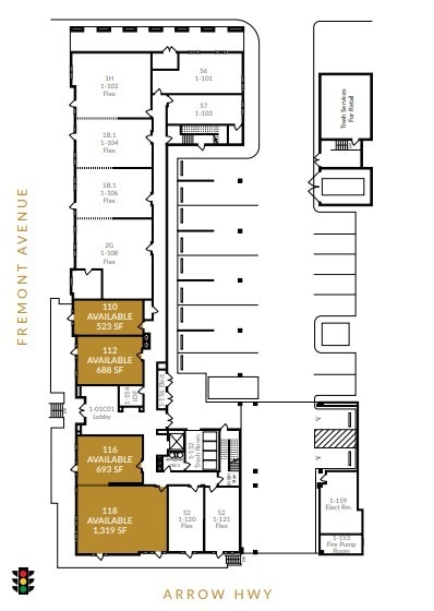 5050 Arrow Hwy, Montclair, CA à louer Plan d’étage– Image 1 sur 1