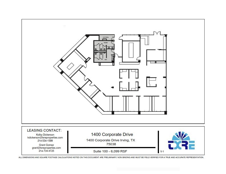1400 Corporate Dr, Irving, TX à louer Plan d’étage– Image 1 sur 1