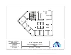 1400 Corporate Dr, Irving, TX à louer Plan d’étage– Image 1 sur 1