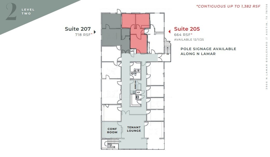 3906 N Lamar Blvd, Austin, TX à louer Plan d’étage– Image 1 sur 1