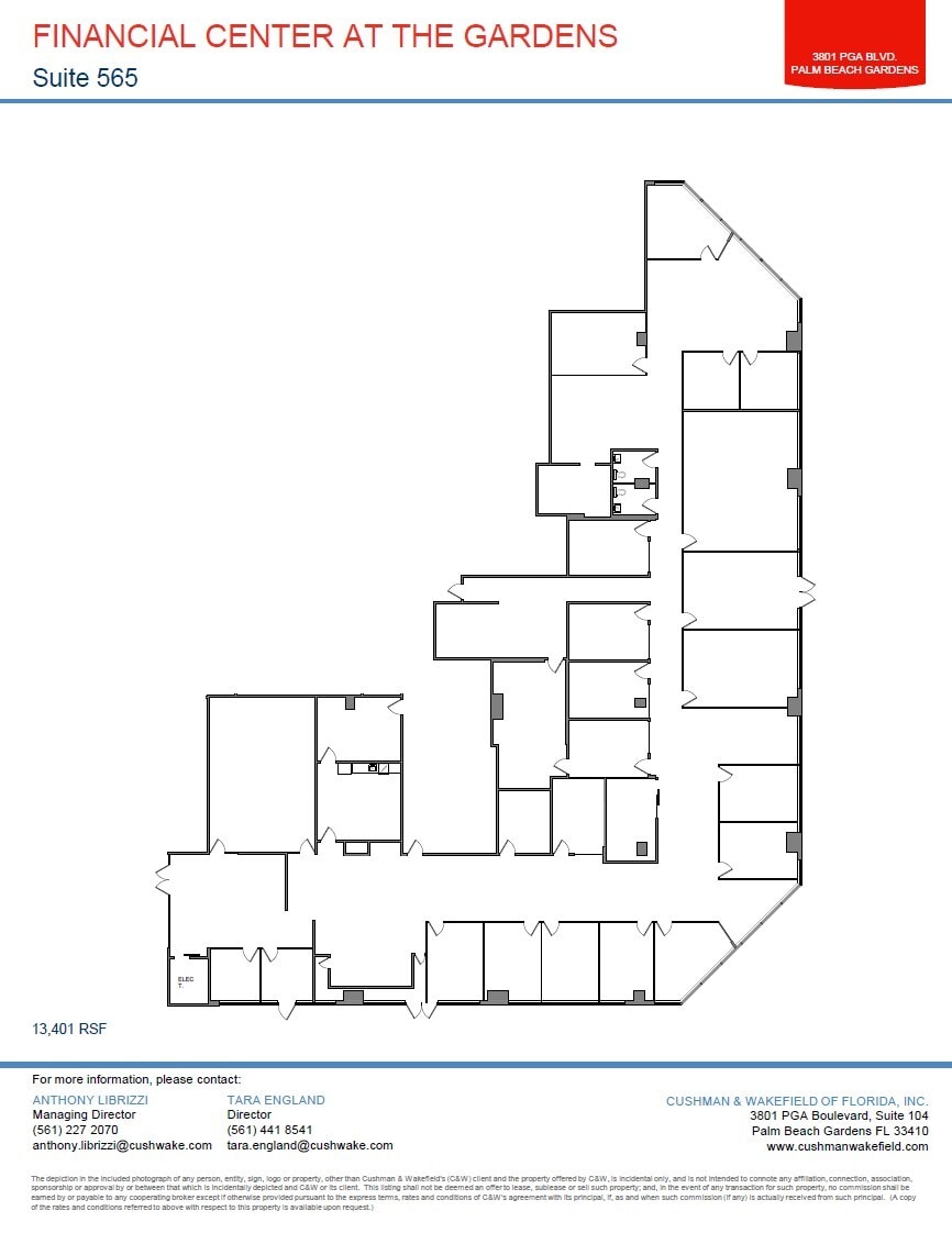 3801 PGA Blvd, Palm Beach Gardens, FL à louer Plan d’étage– Image 1 sur 1