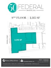 50 Federal St, Boston, MA à louer Plan d’étage– Image 2 sur 2