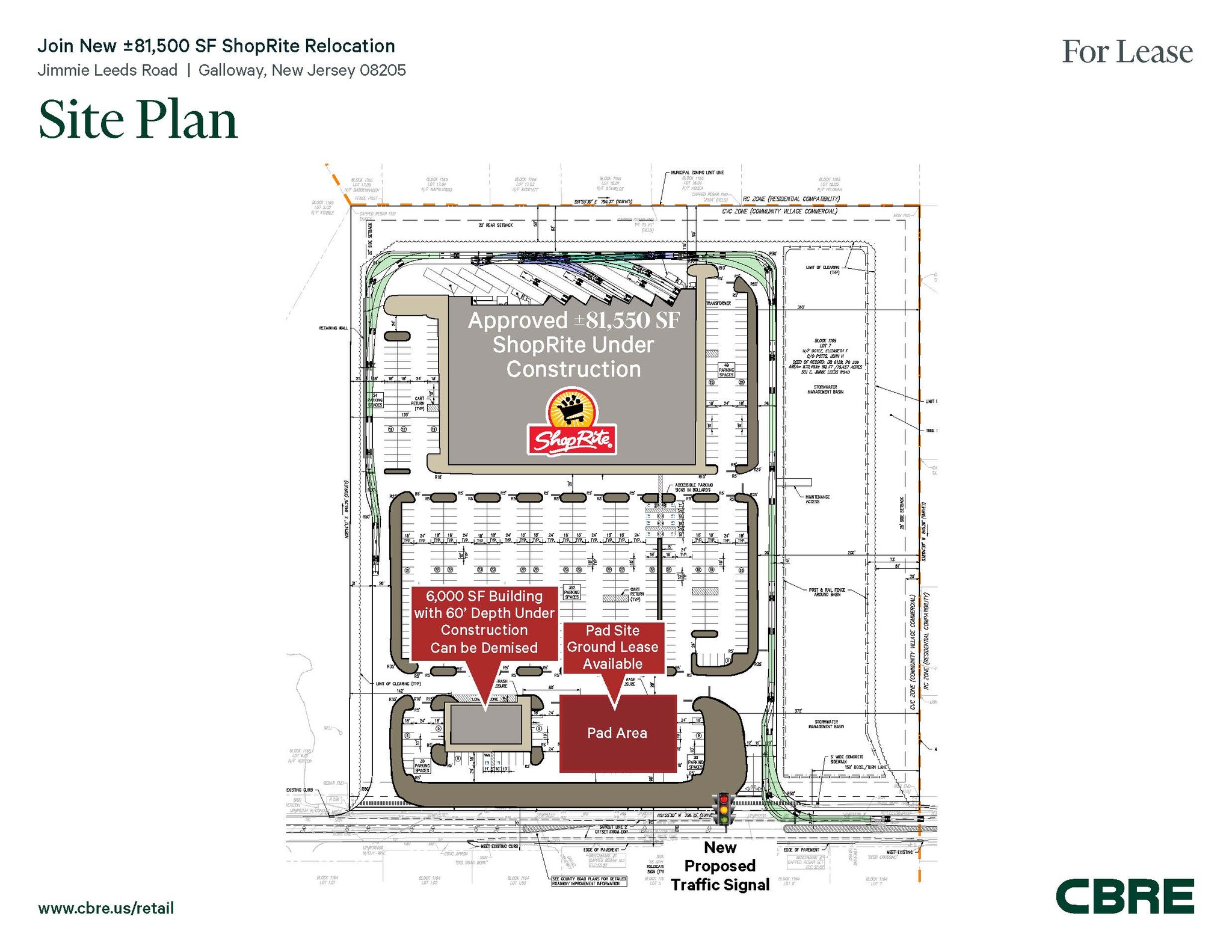 Jimmie Leeds Rd, Galloway, NJ à louer Plan de site– Image 1 sur 1