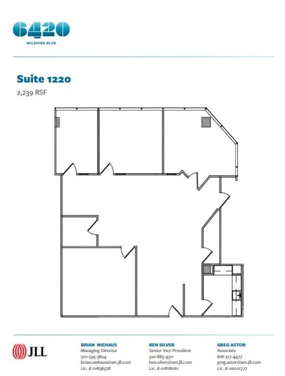 6420 Wilshire Blvd, Los Angeles, CA à louer Plan d’étage– Image 1 sur 1