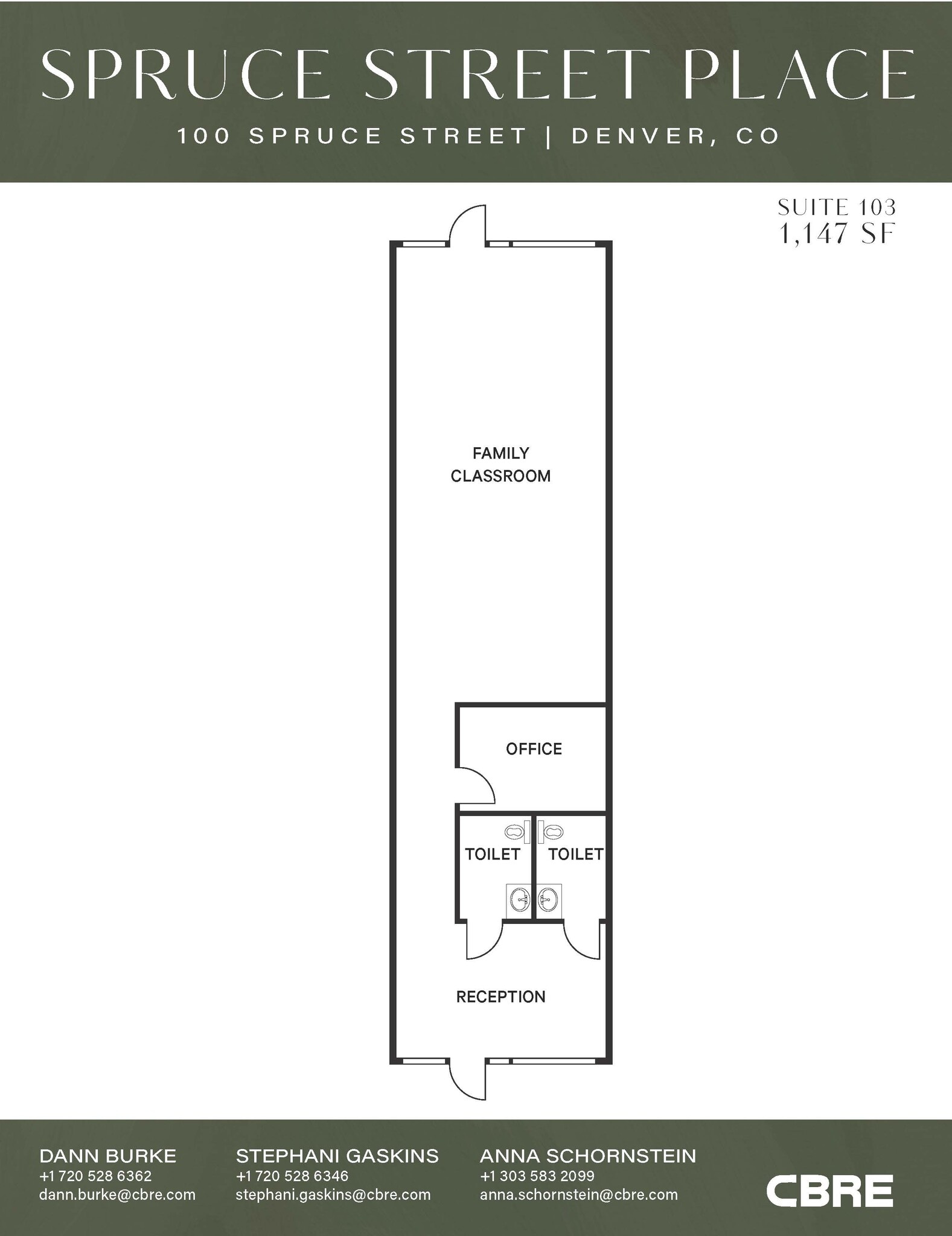 100 Spruce St, Denver, CO à louer Plan d’étage– Image 1 sur 1