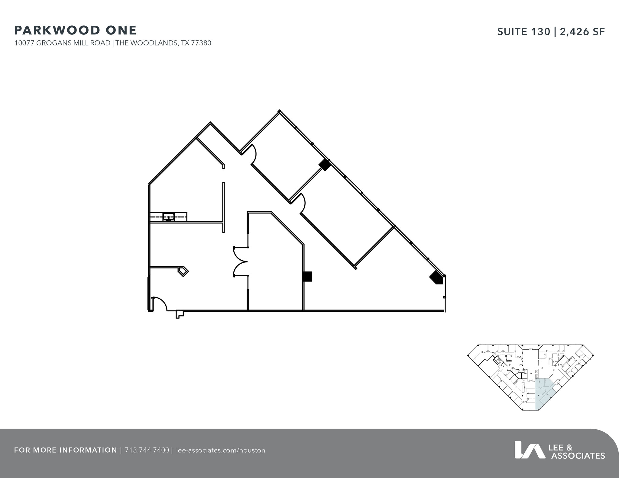 10077 Grogans Mill Rd, The Woodlands, TX à louer Plan d’étage– Image 1 sur 1