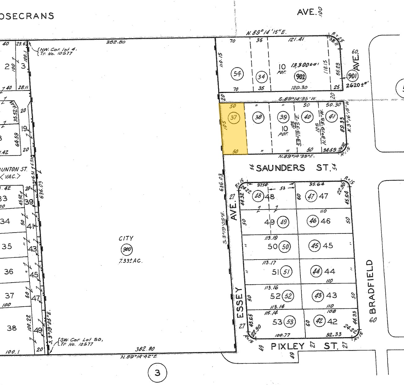 1631 E Saunders St, Compton, CA à vendre Plan cadastral– Image 1 sur 2