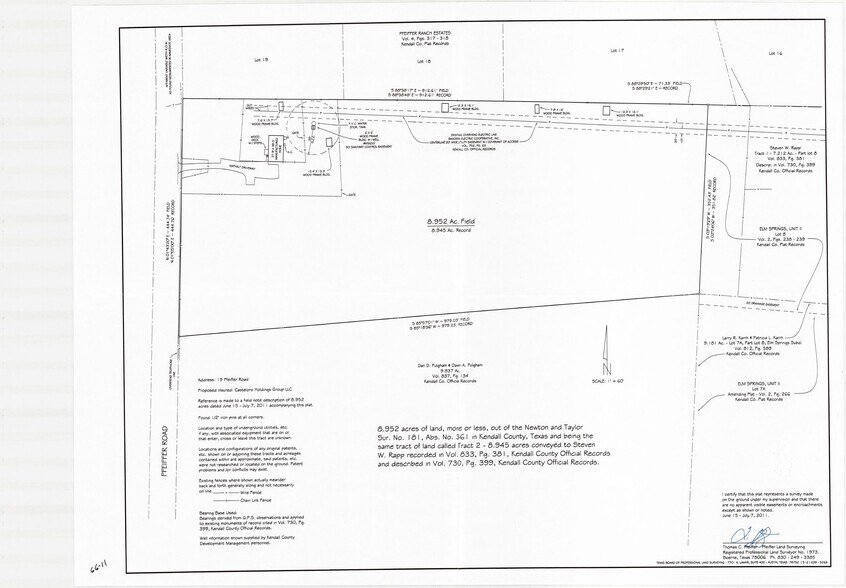 19 Pfeiffer Rd, Boerne, TX à vendre - Plan cadastral – Image 3 sur 4