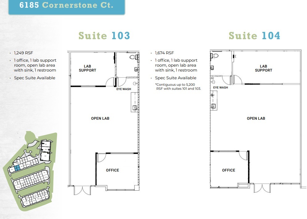 6185 Cornerstone Ct E, San Diego, CA à louer Plan d’étage– Image 1 sur 1