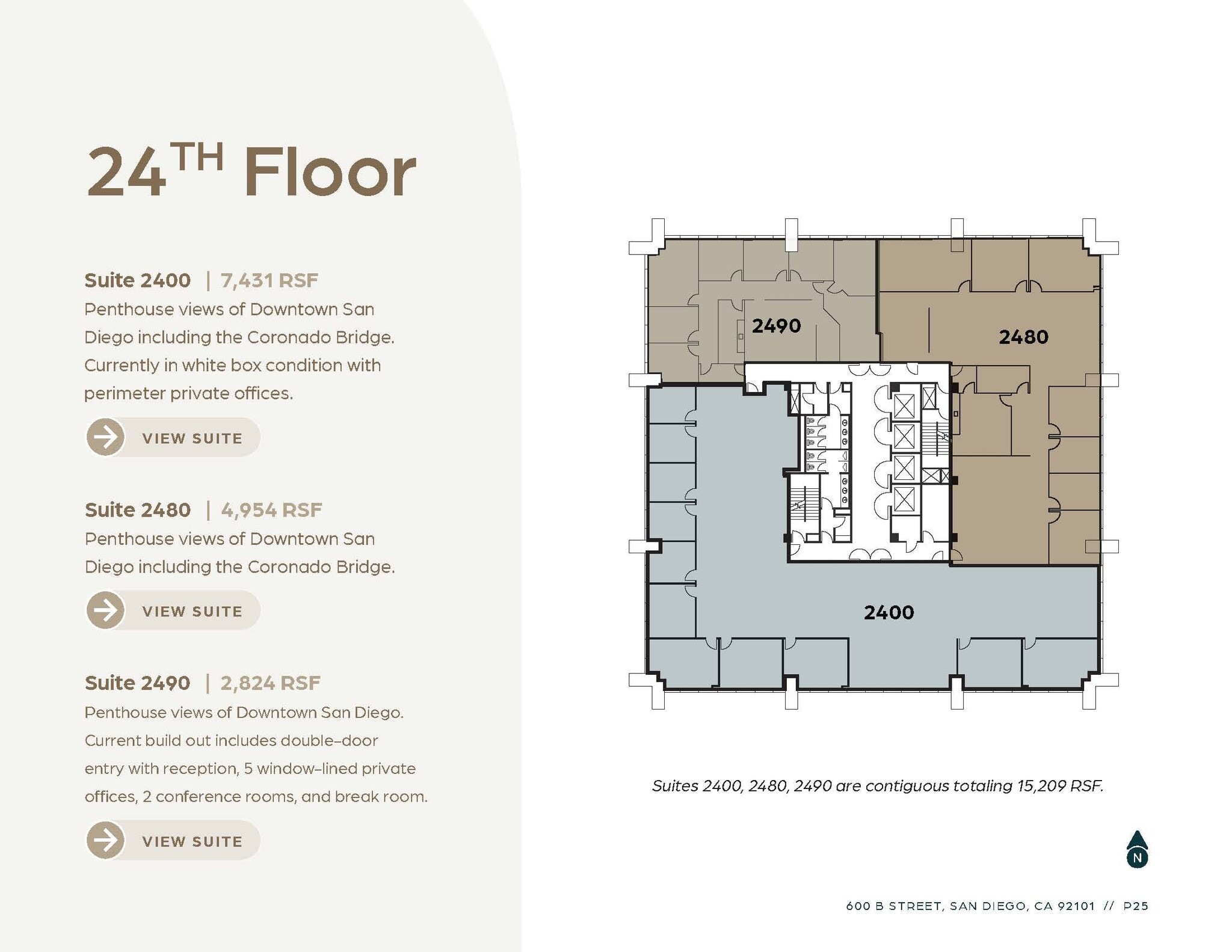 600 B St, San Diego, CA à louer Plan d’étage– Image 1 sur 5