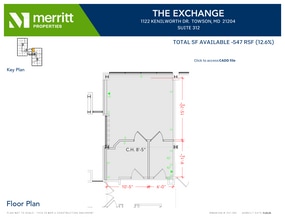 1122 Kenilworth Dr, Towson, MD à louer Plan d’étage– Image 1 sur 1