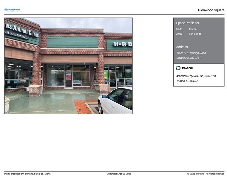 1200 Raleigh Rd, Chapel Hill, NC à louer - Plan de site – Image 1 sur 2