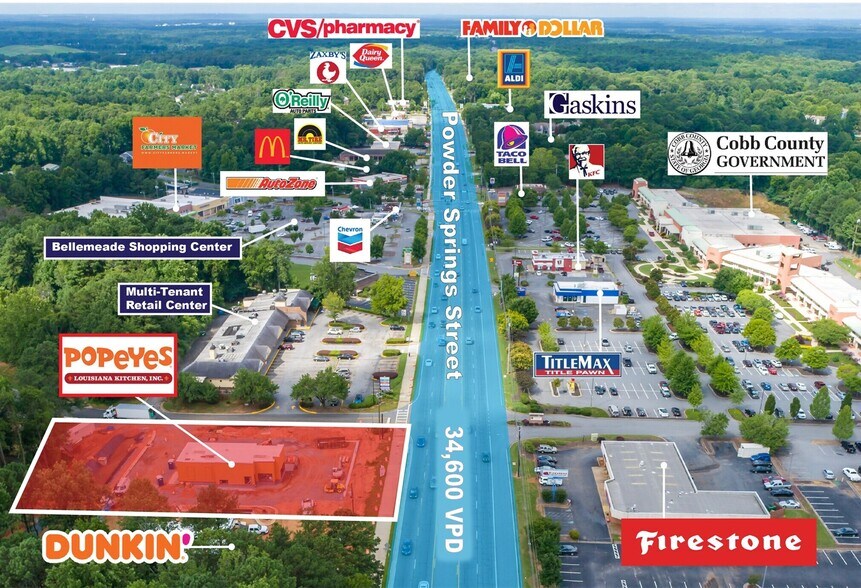 1101 Powder Springs St, Marietta, GA à vendre - Photo de l’immeuble – Image 3 sur 8