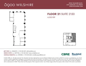 5900 Wilshire Blvd, Los Angeles, CA à louer Plan d’étage– Image 1 sur 1