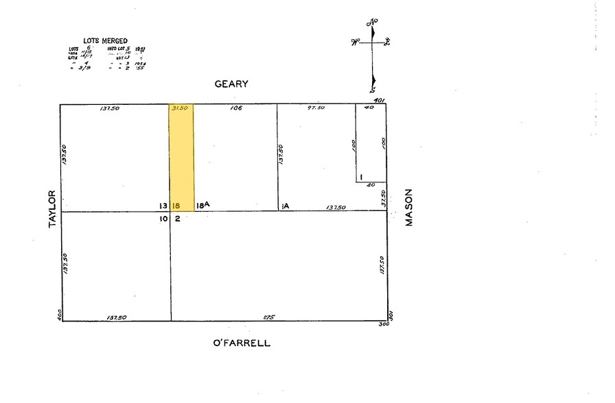 459 Geary St, San Francisco, CA à louer - Plan cadastral – Image 2 sur 2