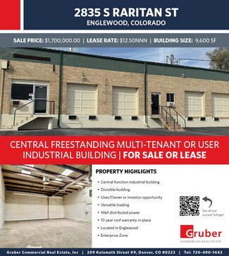 Plus de détails pour 2835-2839 S Raritan St, Englewood, CO - Industriel/Logistique à vendre