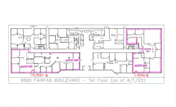 9990 Fairfax Blvd, Fairfax, VA à louer Plan d’étage– Image 1 sur 1