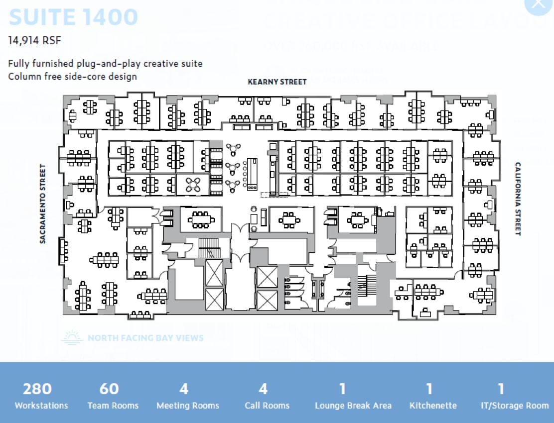 600 California St, San Francisco, CA à louer Plan d’étage– Image 1 sur 1