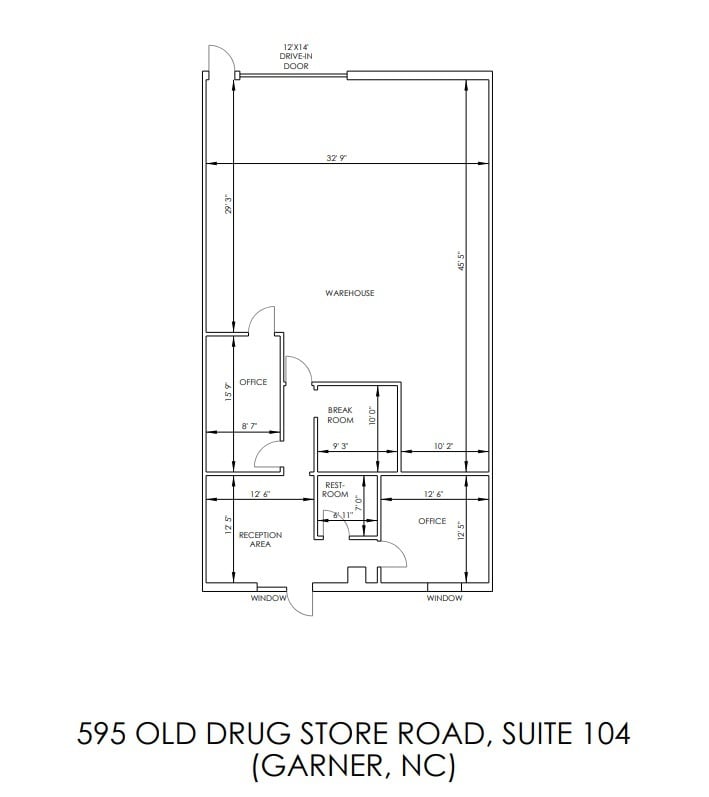 595 Old Drug Store Rd, Garner, NC à louer Plan d’étage– Image 1 sur 1