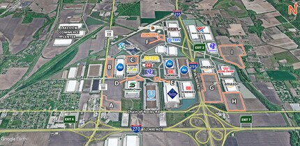 Gateway Commerce Dr E and Inner Park Dr, Edwardsville, IL - Vue aérienne  vue de carte - Image1