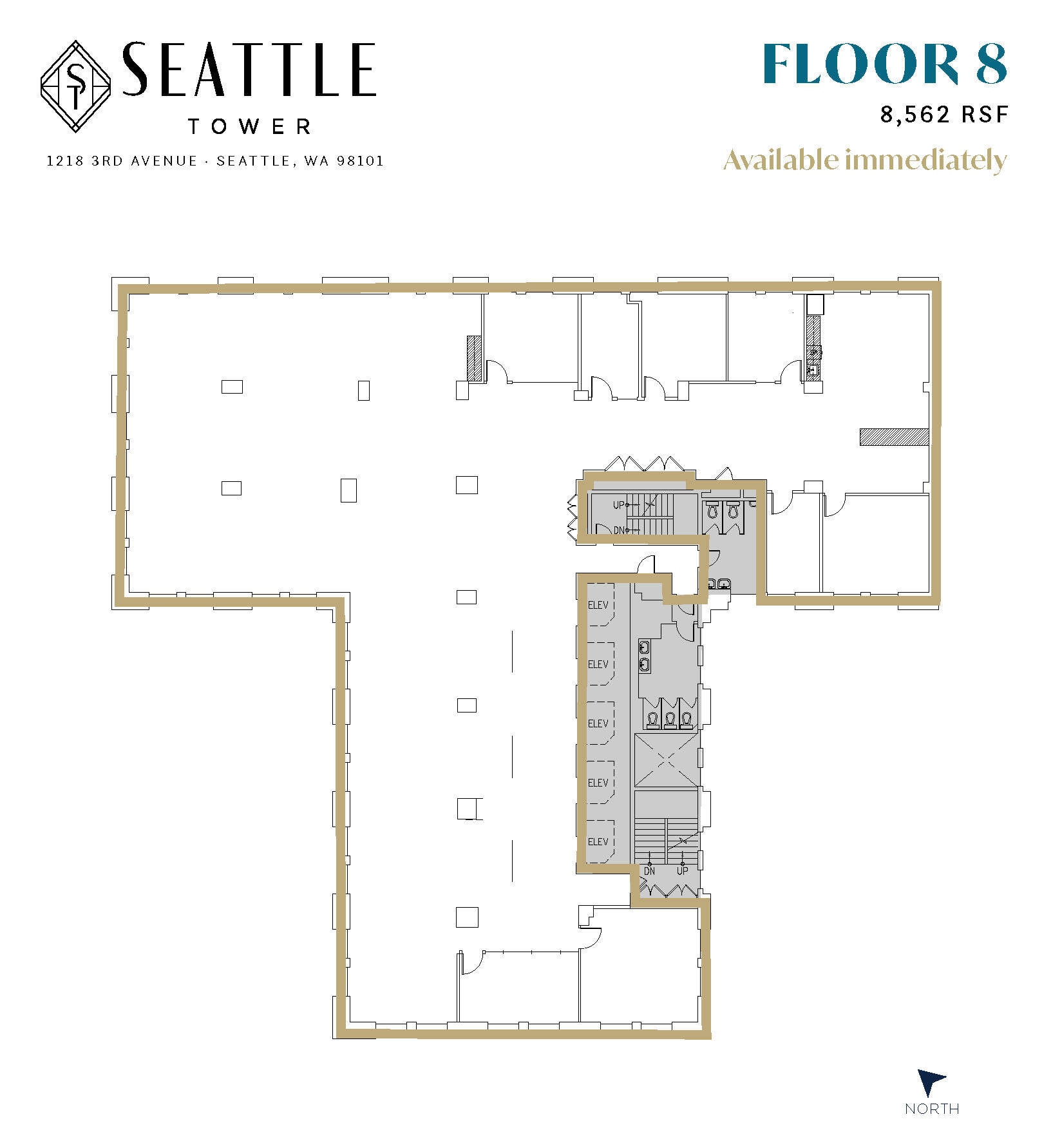 1218 3rd Ave, Seattle, WA à louer Plan d’étage– Image 1 sur 1
