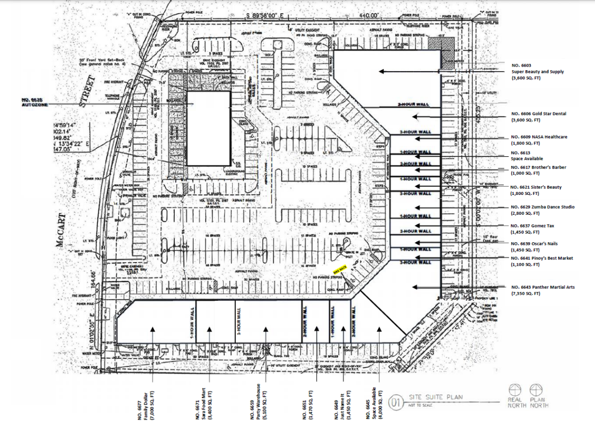 6601-6677 McCart Ave, Fort Worth, TX à louer Plan d’étage– Image 1 sur 1