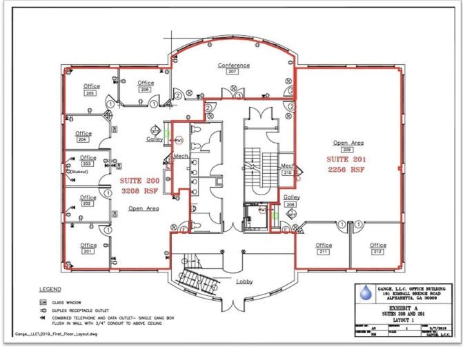 161 Kimball Bridge Rd, Alpharetta, GA à louer Plan d’étage– Image 1 sur 2