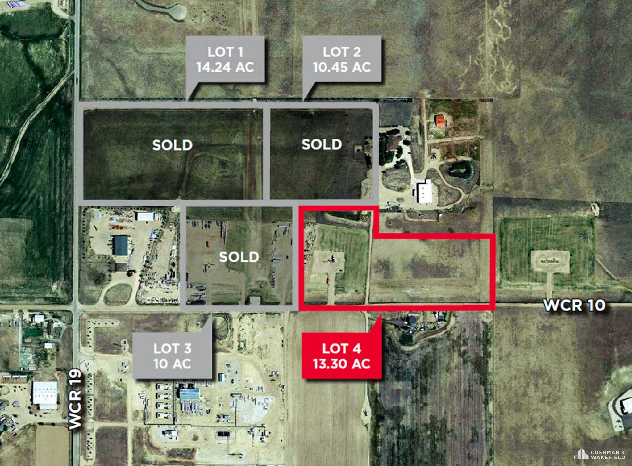 WCR 19 & WCR 10, Fort Lupton, CO à vendre Aérien– Image 1 sur 2