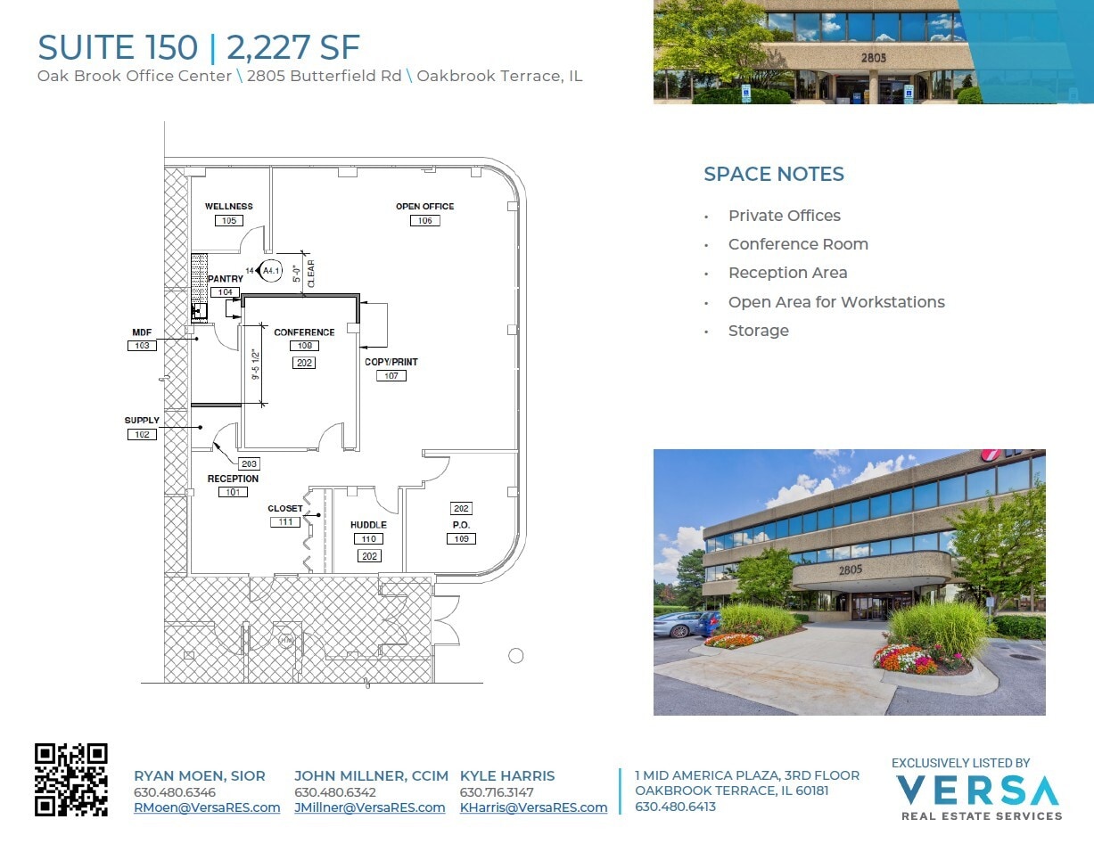 2707 Butterfield Rd, Oak Brook, IL à louer Plan d’étage– Image 1 sur 1