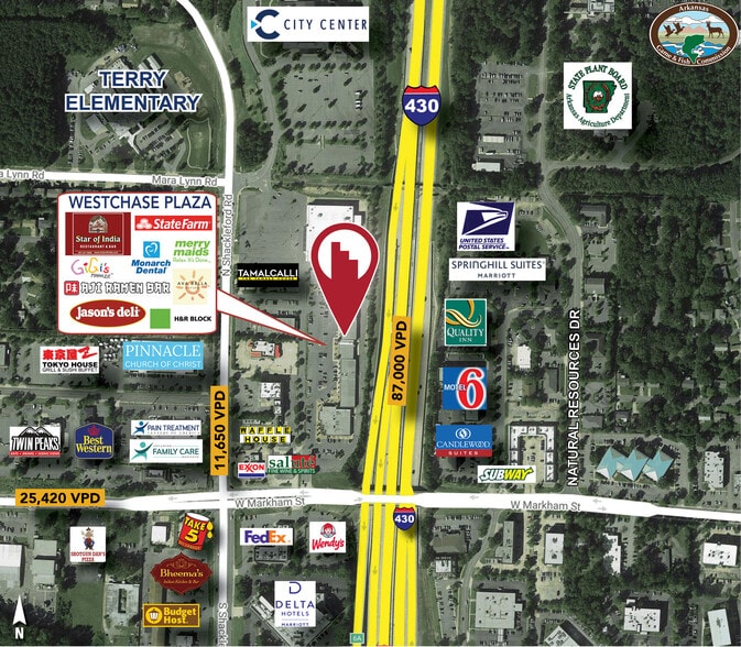 Markham & Shackleford, Little Rock, AR à louer - Aérien – Image 3 sur 11