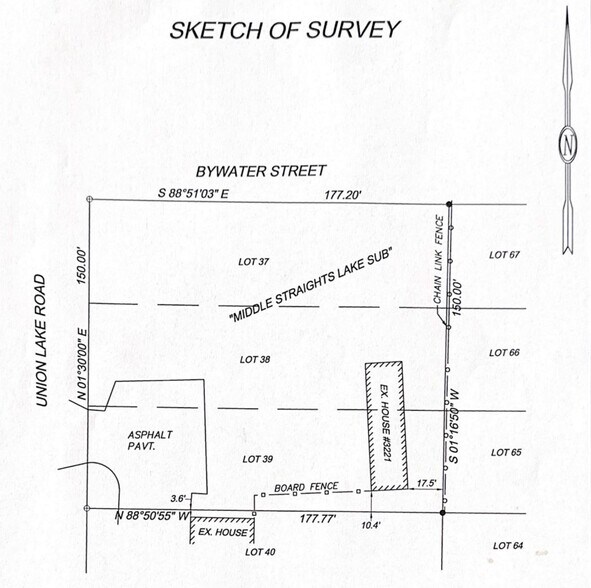 Union & Bywater, Commerce, MI à louer - Plan cadastral – Image 2 sur 2