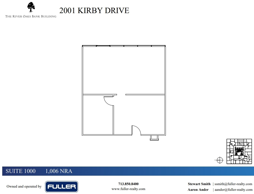 2001 Kirby Dr, Houston, TX à louer Plan d’étage– Image 1 sur 1